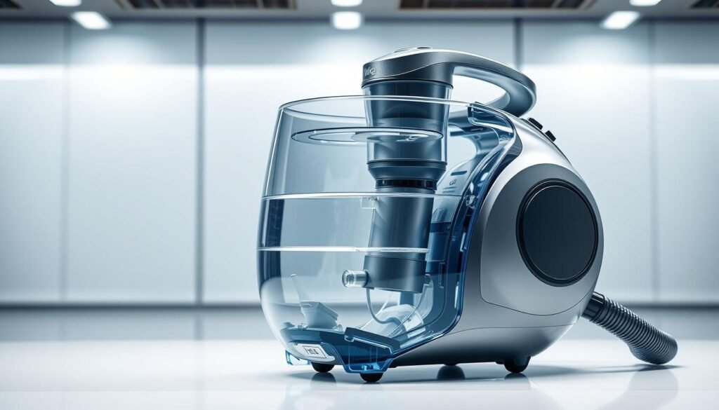 Wasserstaubsauger mit Wasserfilterung