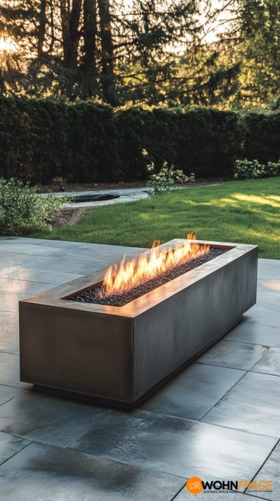 Moderne Feuerstelle mit edlem Design