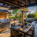 Moderne Outdoor-Küche mit stilvollem Design