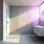 Moderne bodengleiche Dusche Fliesendesign