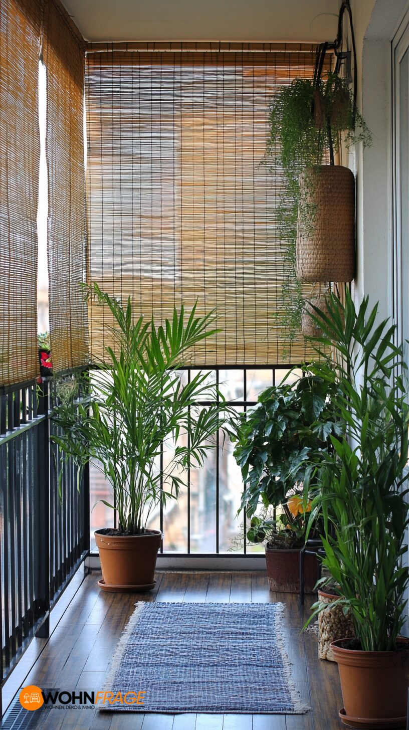 Elegantes Kleiner Balkon Sichtschutz Ebenbild