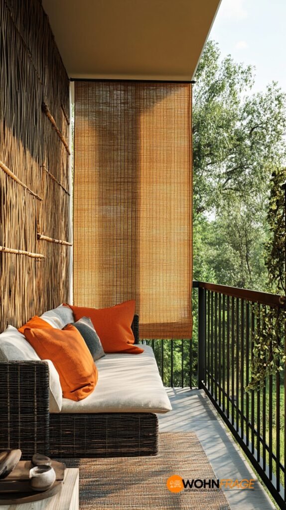 Sicht- und Windschutz auf kleinem Balkon