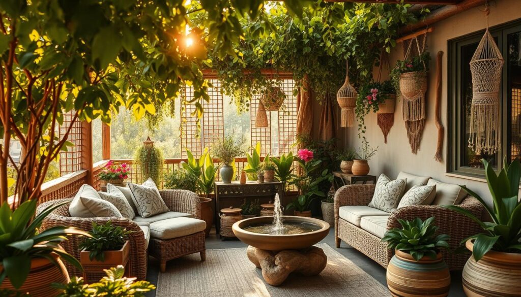 terrassen ideen boho stil