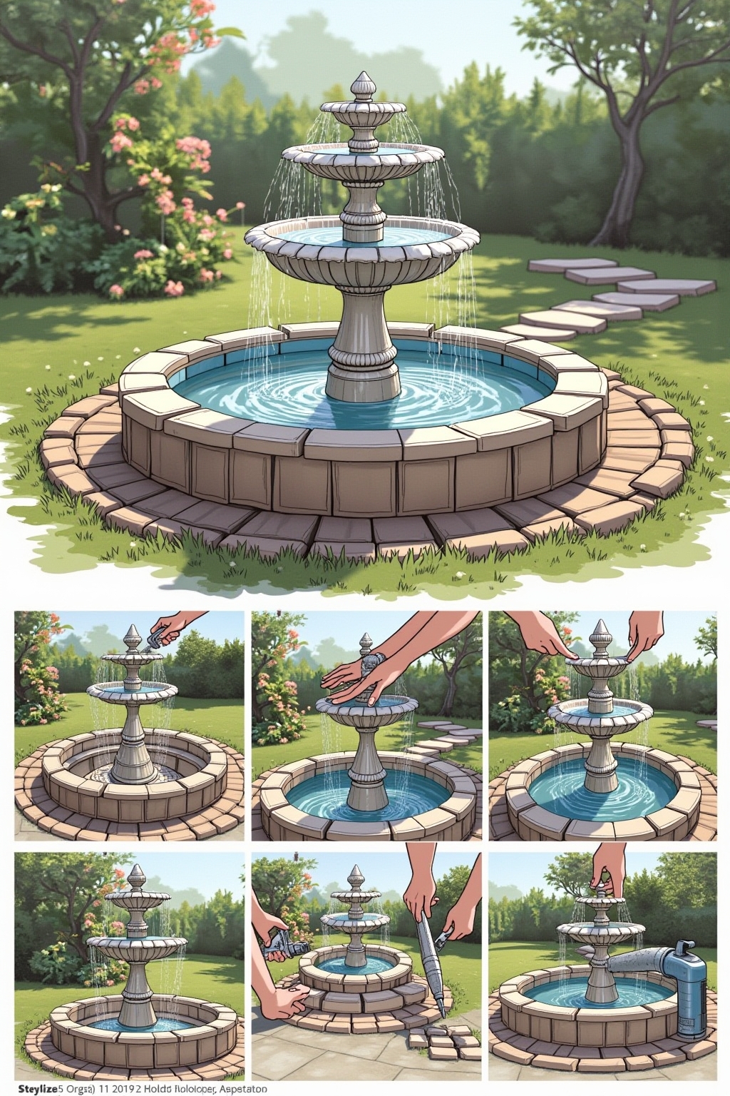 DIY Wasserbrunnen-Outline-4