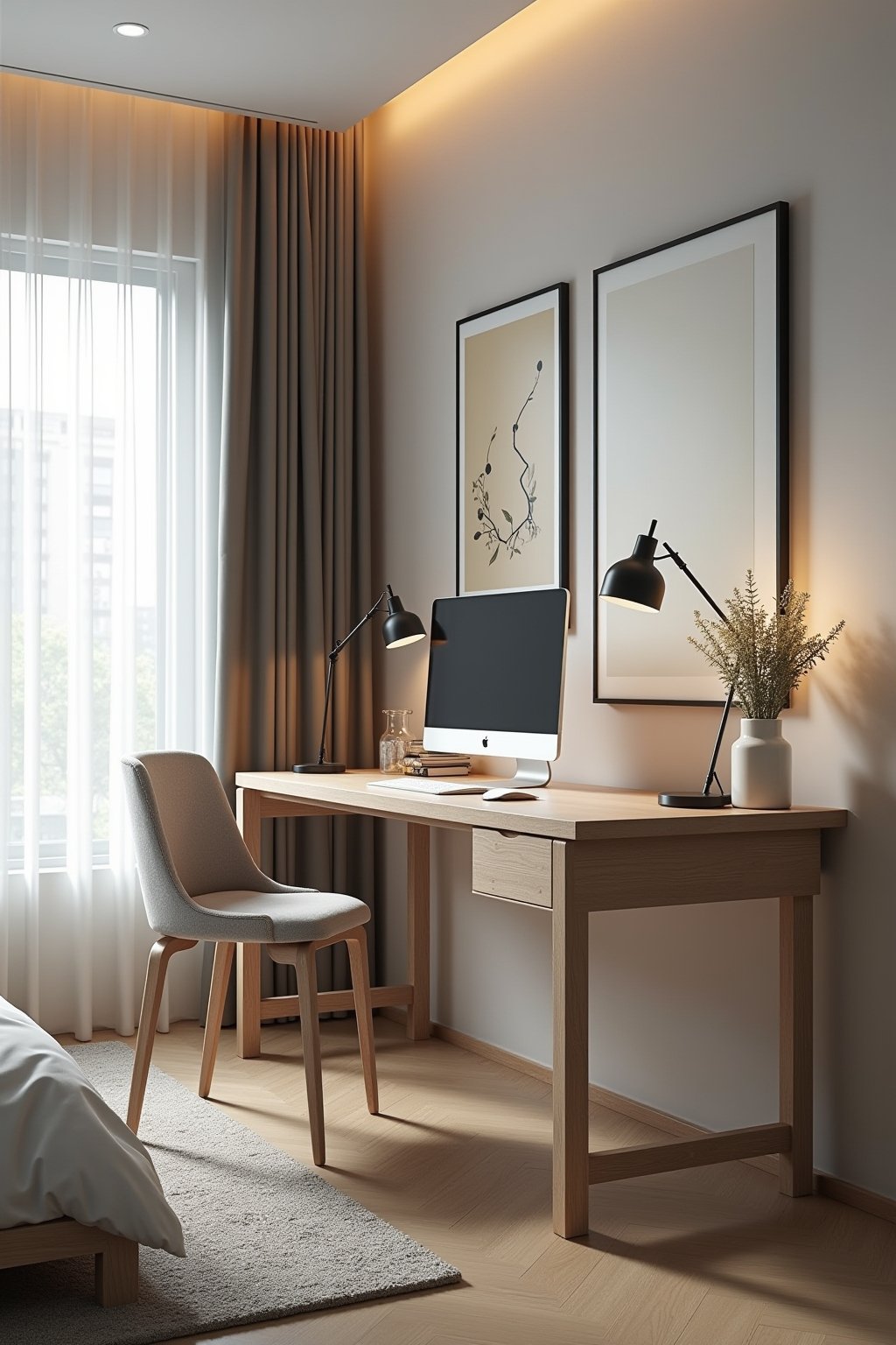 arbeitsplatz im schlafzimmer integrieren-Outline-2