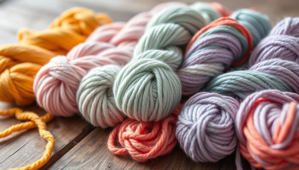Häkelgarn für Babys in verschiedenen Farben