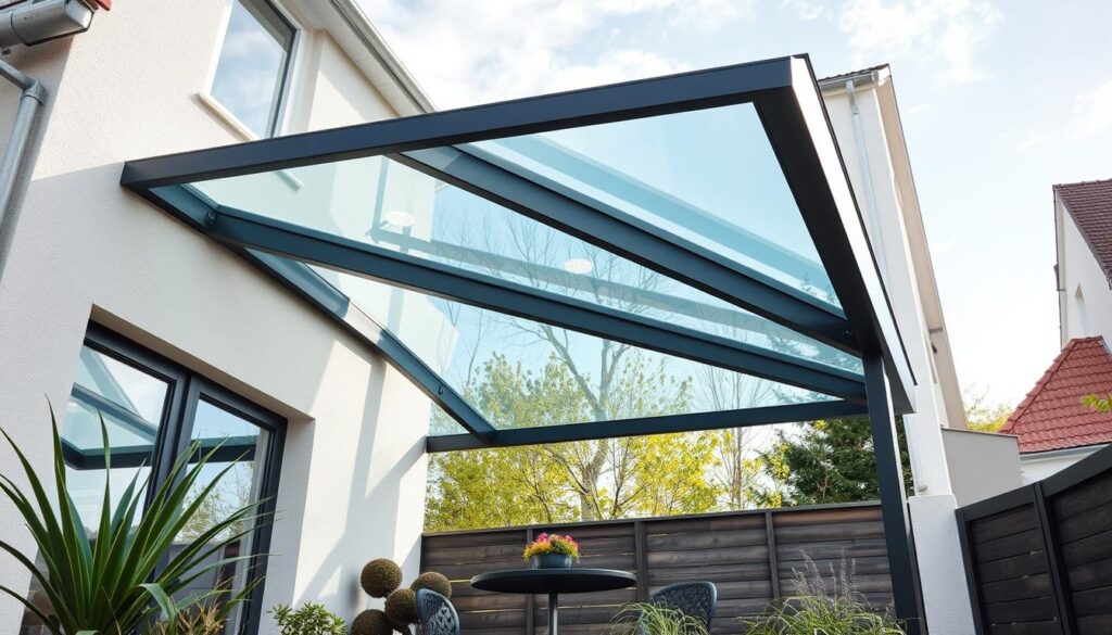 Terrassenüberdachung Glasdach Wetterschutz