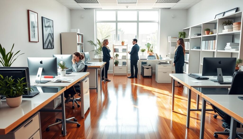 Sauberkeit am Arbeitsplatz für professionelles Unternehmensimage