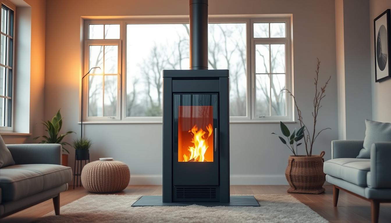 Moderner Pelletofen für energieeffizientes Heizen